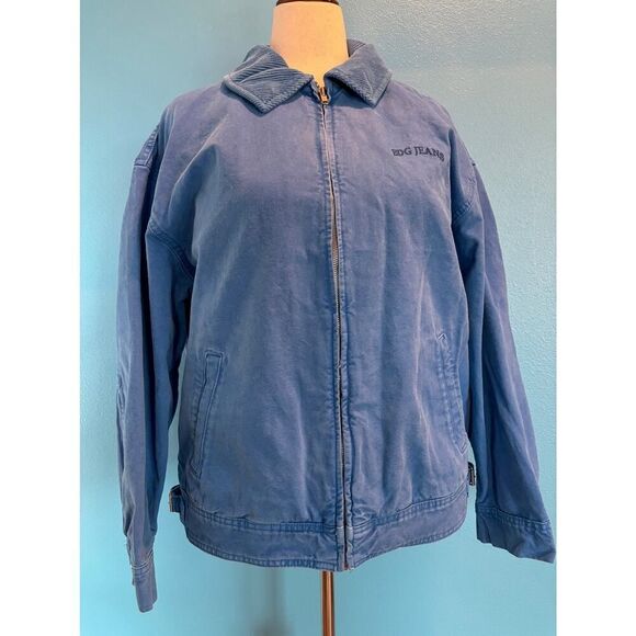 NEW BDG Urban Outfitters Jacket 100% Cotton Canvas Fully Lined Pockets Blue L - Picture 1 of 9